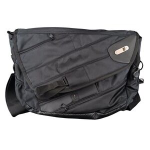FUL Powerbag Charging Messenger Bag Black‎ Silver Tech Travel Work